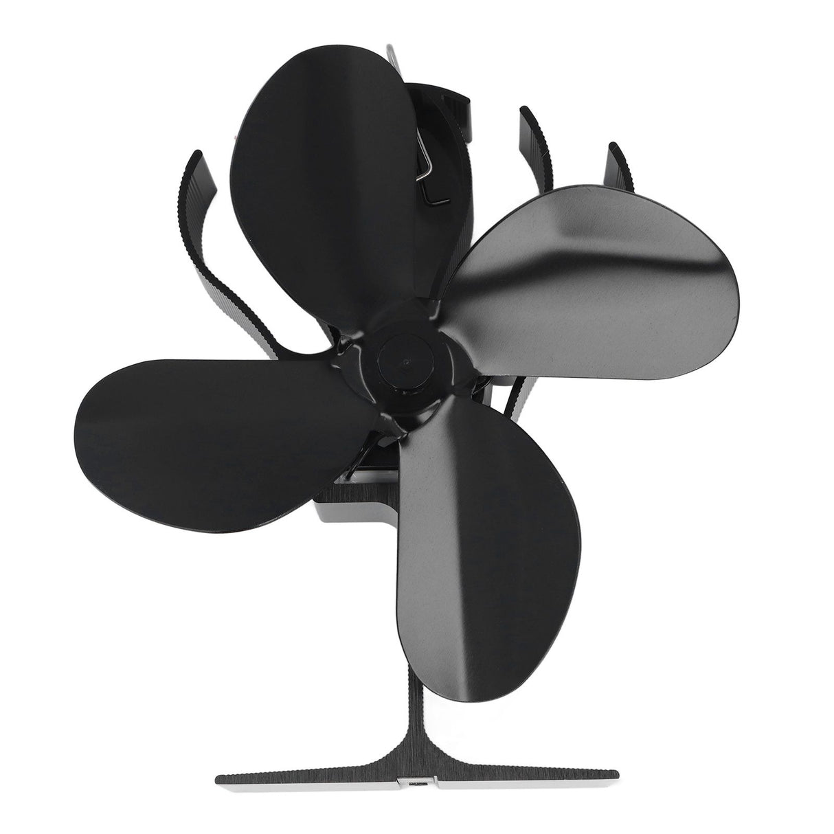4 Blade Fireplace Fan Aluminium Alloy Heat Powered High Temperature Resistant Stove Fan for Home