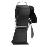 4 Blade Fireplace Fan Aluminium Alloy Heat Powered High Temperature Resistant Stove Fan for Home