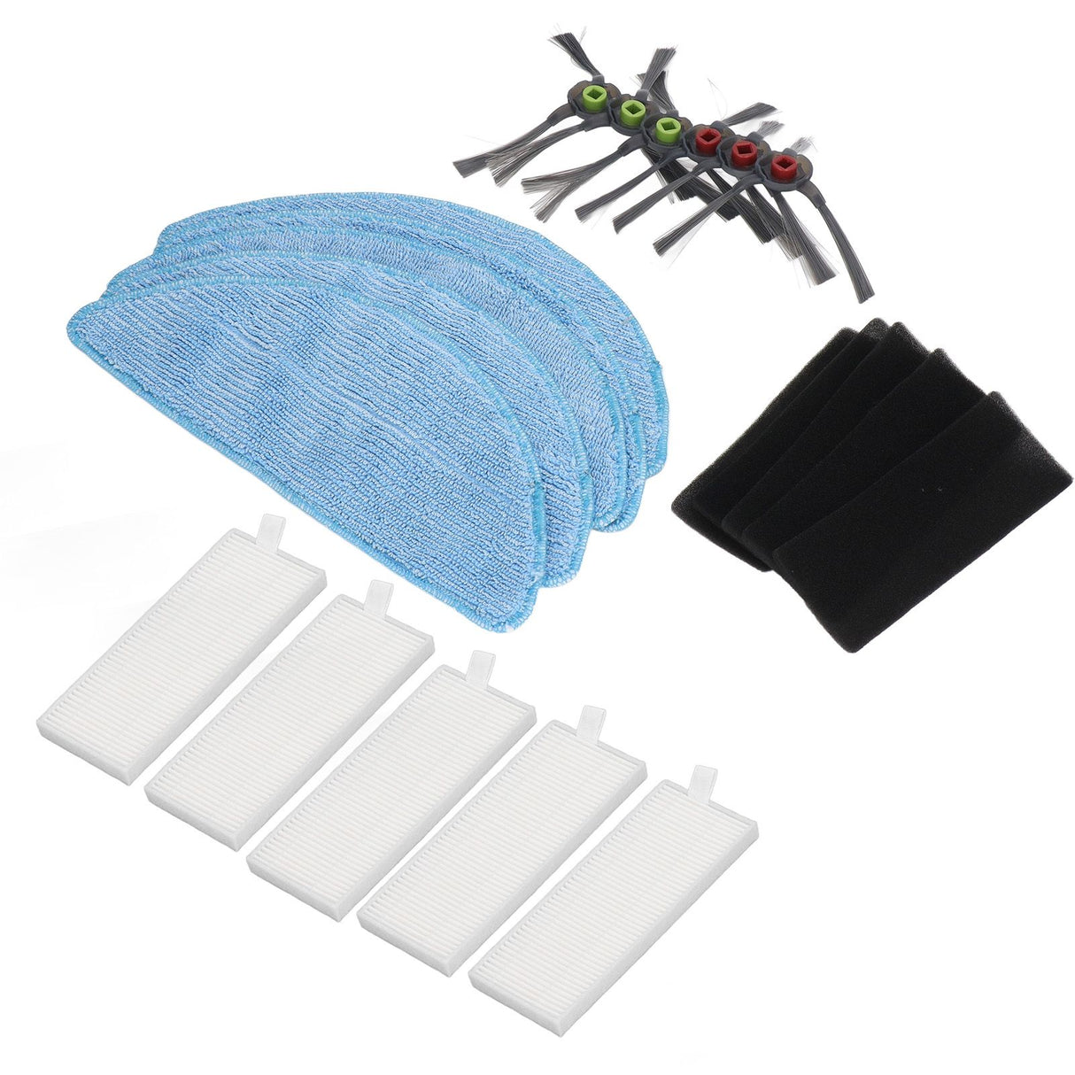 Robot Cleaner Rag Filter Set Replaceable Reusable Robot Cleaner Side Brush Set for Yeedi K600 K700 K680