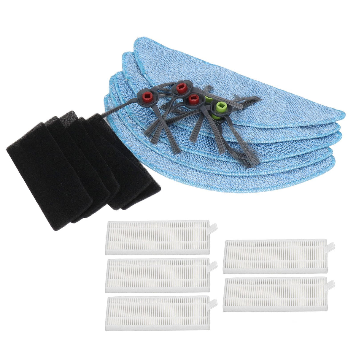 Robot Cleaner Rag Filter Set Replaceable Reusable Robot Cleaner Side Brush Set for Yeedi K600 K700 K680