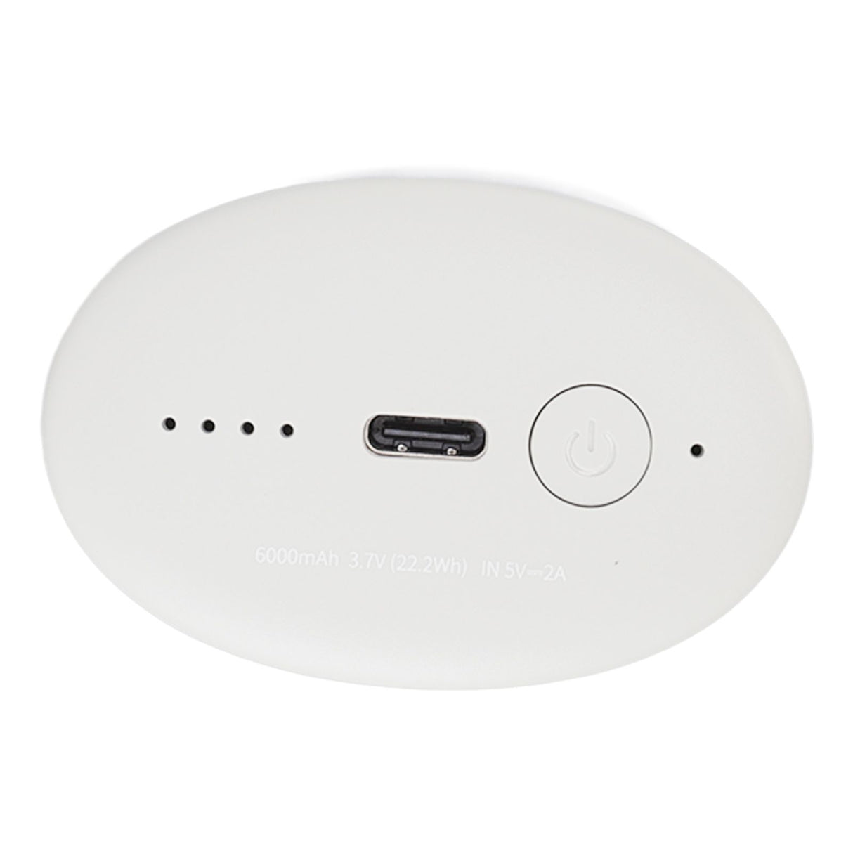 6000mAh Mini Hand Warmer Two Gears Double Protection USB Charging Pocket Heater for Winter Outdoor White
