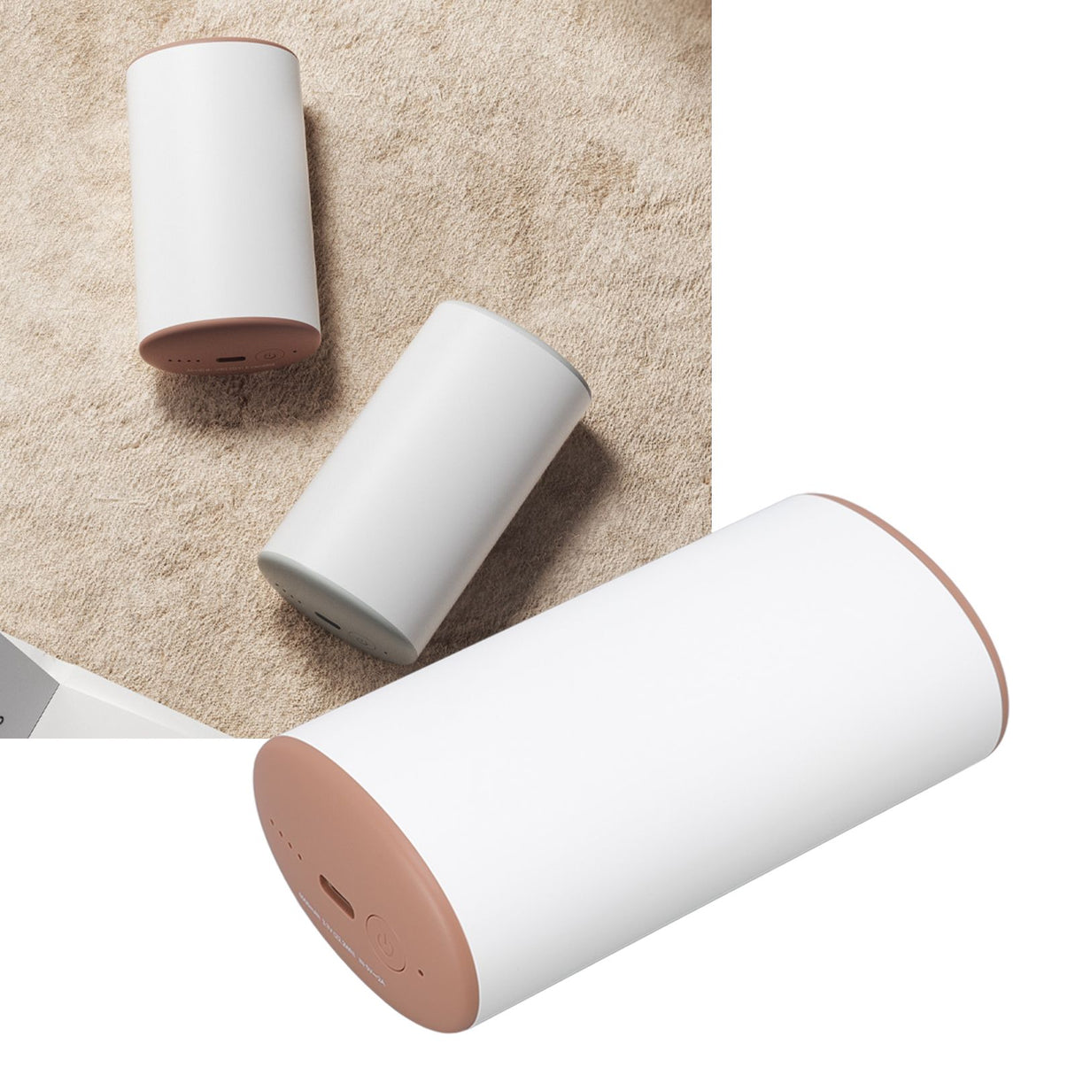 6000mAh Mini Hand Warmer Two Gears Double Protection USB Charging Pocket Heater for Winter Outdoor Brown