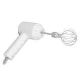 Cordless Electric Hand Mixer USB Rechargable Handheld Eggbeater Electric Milk Frother with 2 Stir Sticks for Home White