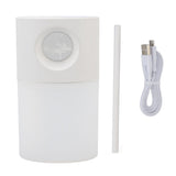 Mini Humidifier Quiet USB Rechargeable Fine Mist Portable Desktop Humidifier with Night Light for Home Office 350ml White