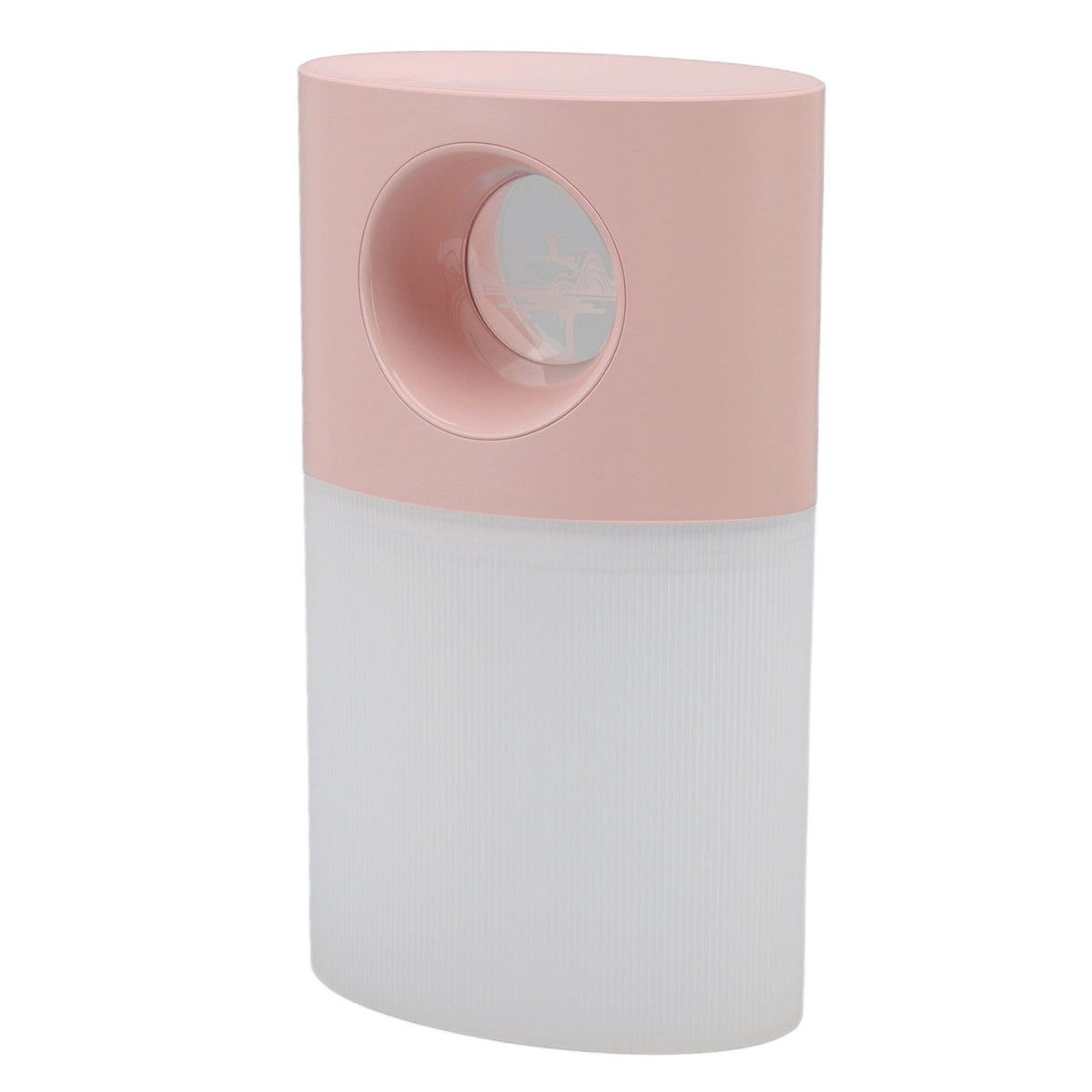 Mini Humidifier Quiet USB Rechargeable Fine Mist Portable Desktop Humidifier with Night Light for Home Office 350ml Pink