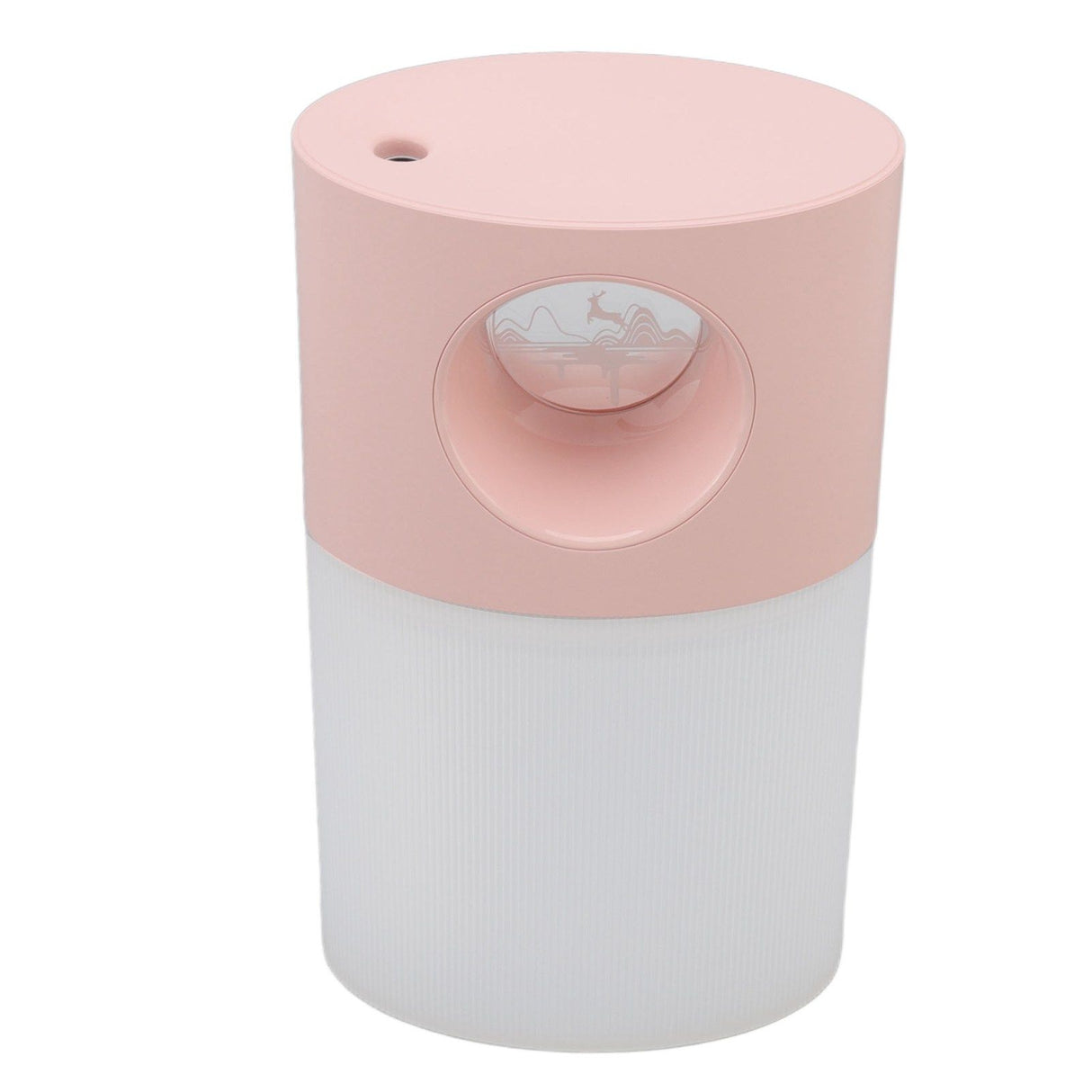 Mini Humidifier Quiet USB Rechargeable Fine Mist Portable Desktop Humidifier with Night Light for Home Office 350ml Pink