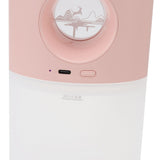 Mini Humidifier Quiet USB Rechargeable Fine Mist Portable Desktop Humidifier with Night Light for Home Office 350ml Pink - Extra Image