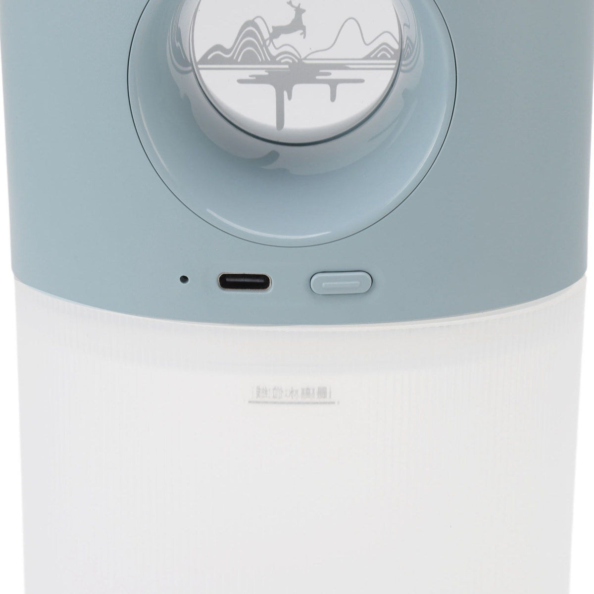 Mini Humidifier Quiet USB Rechargeable Fine Mist Portable Desktop Humidifier with Night Light for Home Office 350ml Blue