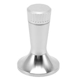 Coffee Tamper Stirrer Set Stainless Steel 2 in 1 58.3mm Coffee Tamper Distribution Needle for Kitchen Silver - Low Angle