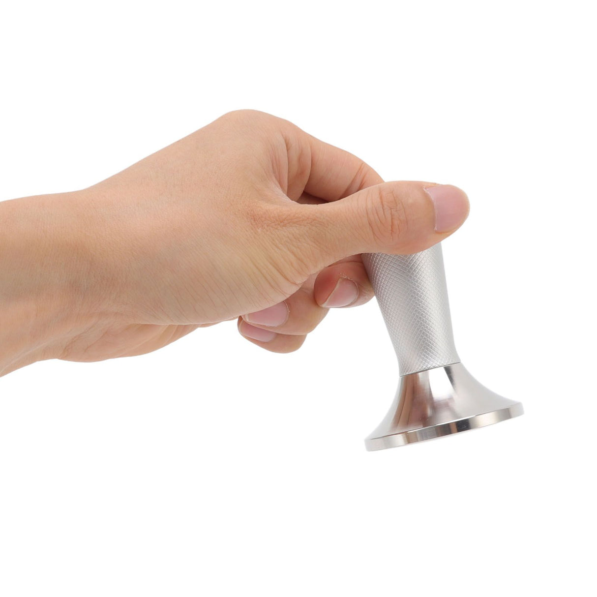 Coffee Tamper Stirrer Set Stainless Steel 2 in 1 58.3mm Coffee Tamper Distribution Needle for Kitchen Silver