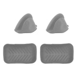 2Set Rectangular Fryer Silicone Pot Fryer Silicone Liners Rectangular Basket for Ninja DZ201 Foodi 8QT Grey