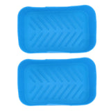 2pcs Fryer Silicone Basket Nonstick High Temperature Resistanc Fryer Liner with Brush for Ninja DZ201 Foodi 8QT Blue - Low Angle