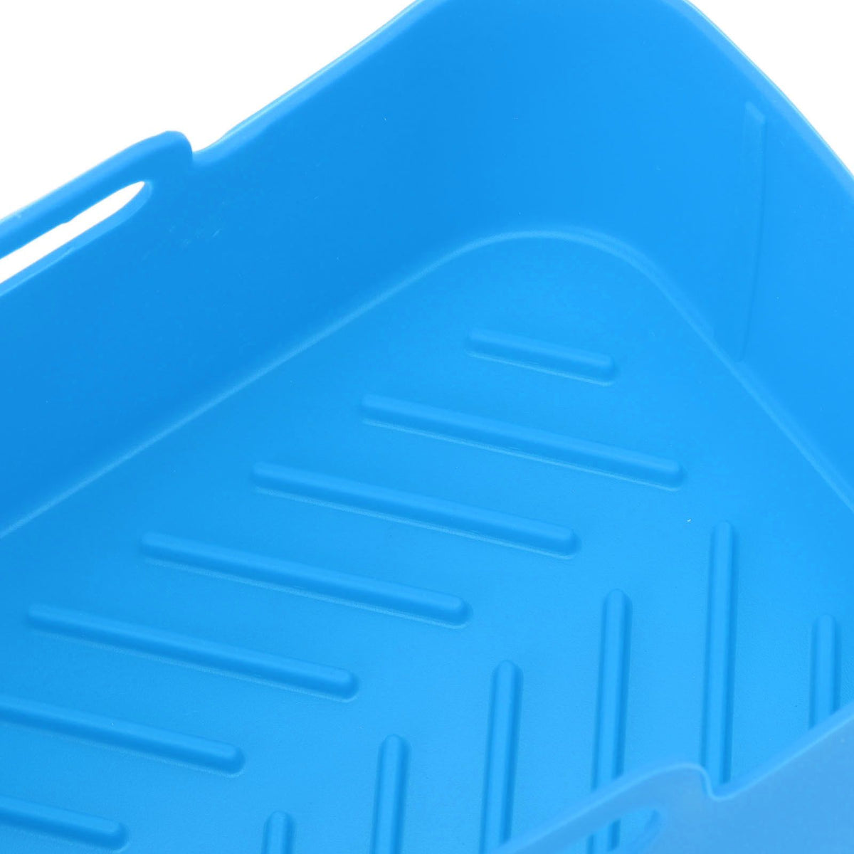 2pcs Fryer Silicone Basket Nonstick High Temperature Resistanc Fryer Liner with Brush for Ninja DZ201 Foodi 8QT Blue