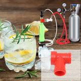 Beer Barrel Tee Adapter Plastic Carbonation Cap Tee Fitting Adapter Oxygen Free Brewing Soda PET Bottles Filling Cap 3 Way Adapter - Extra Image