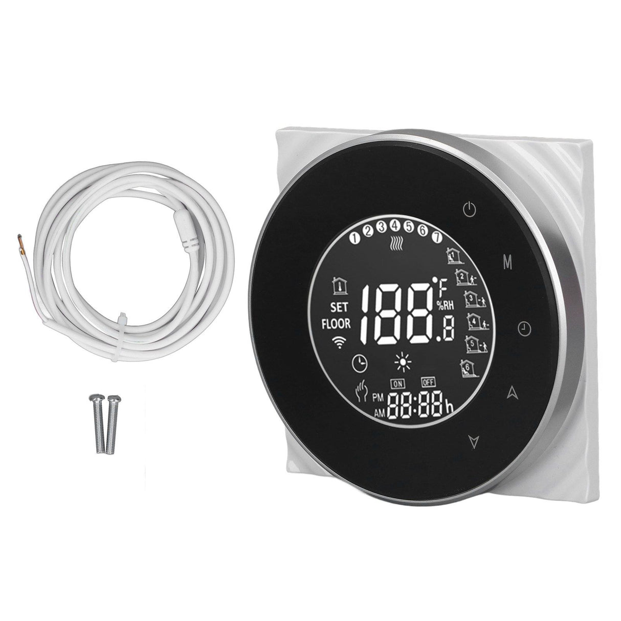 Smart Floor Heat Thermostat Voice Phone Control LCD Touch Screen WiFi Thermostat for Electric Heating Systems 95‑240VAC