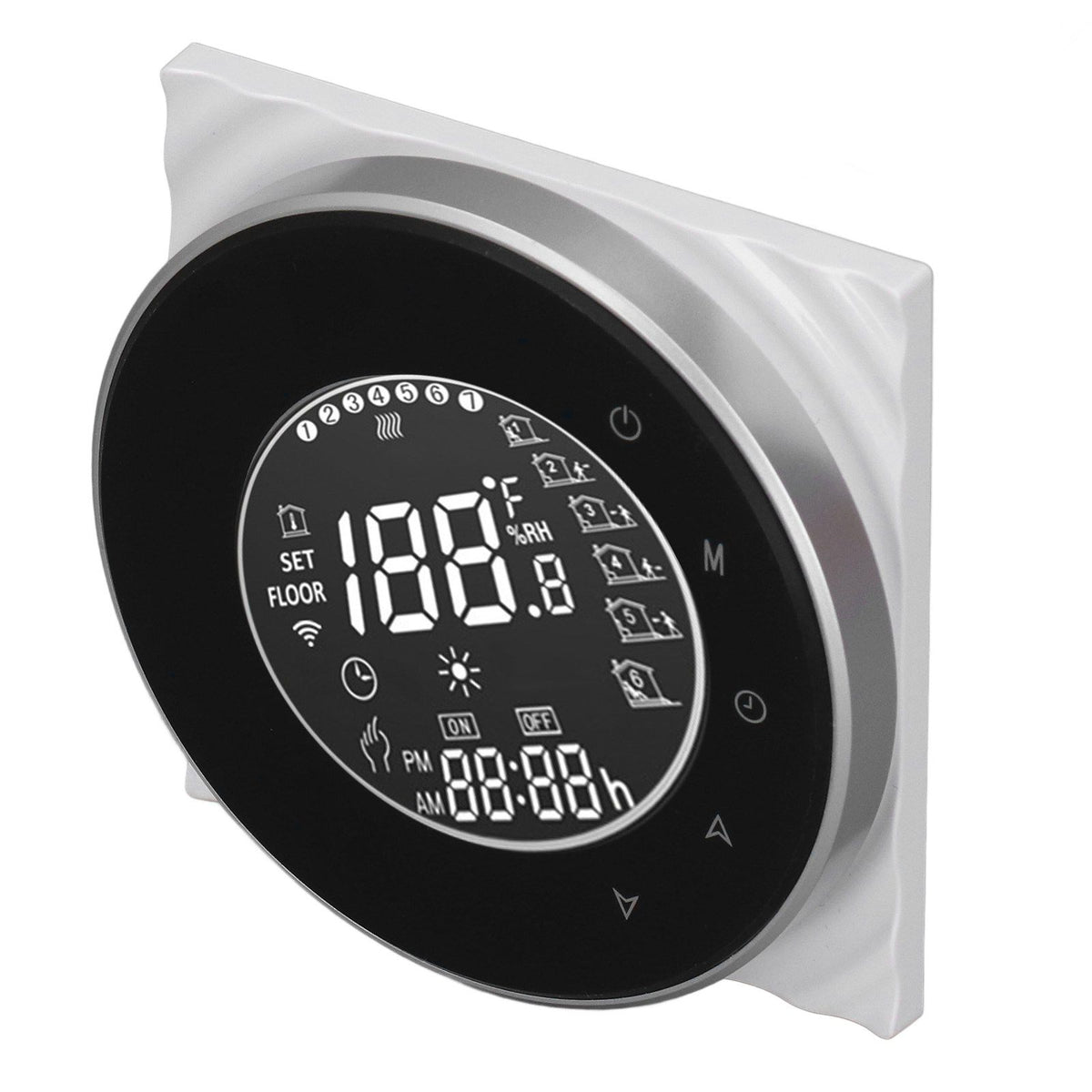 Smart Floor Heat Thermostat Voice Phone Control LCD Touch Screen WiFi Thermostat for Electric Heating Systems 95‑240VAC