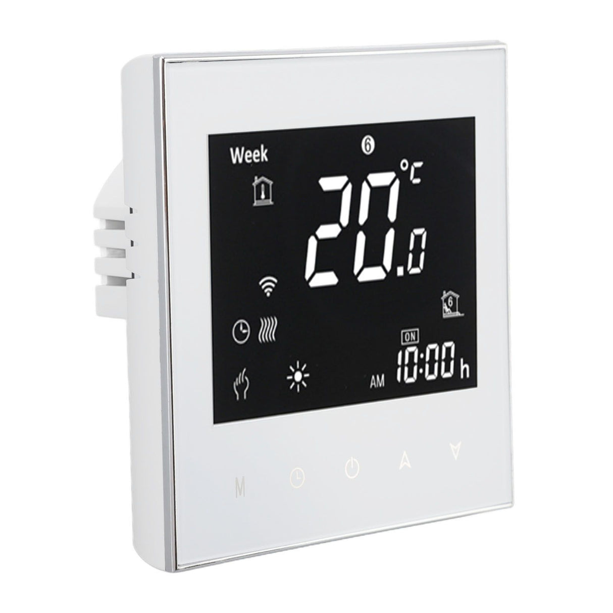 Smart Boiler Heating Thermostat WIFI APP Voice Control LCD Touch Screen Programmable White 95‑240V