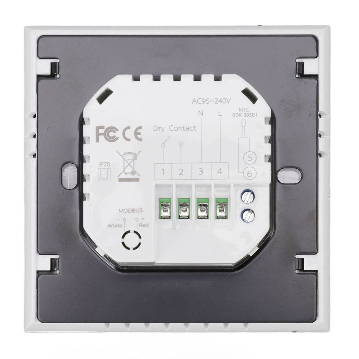 Smart Boiler Heating Thermostat WIFI APP Voice Control LCD Touch Screen Programmable White 95‑240V
