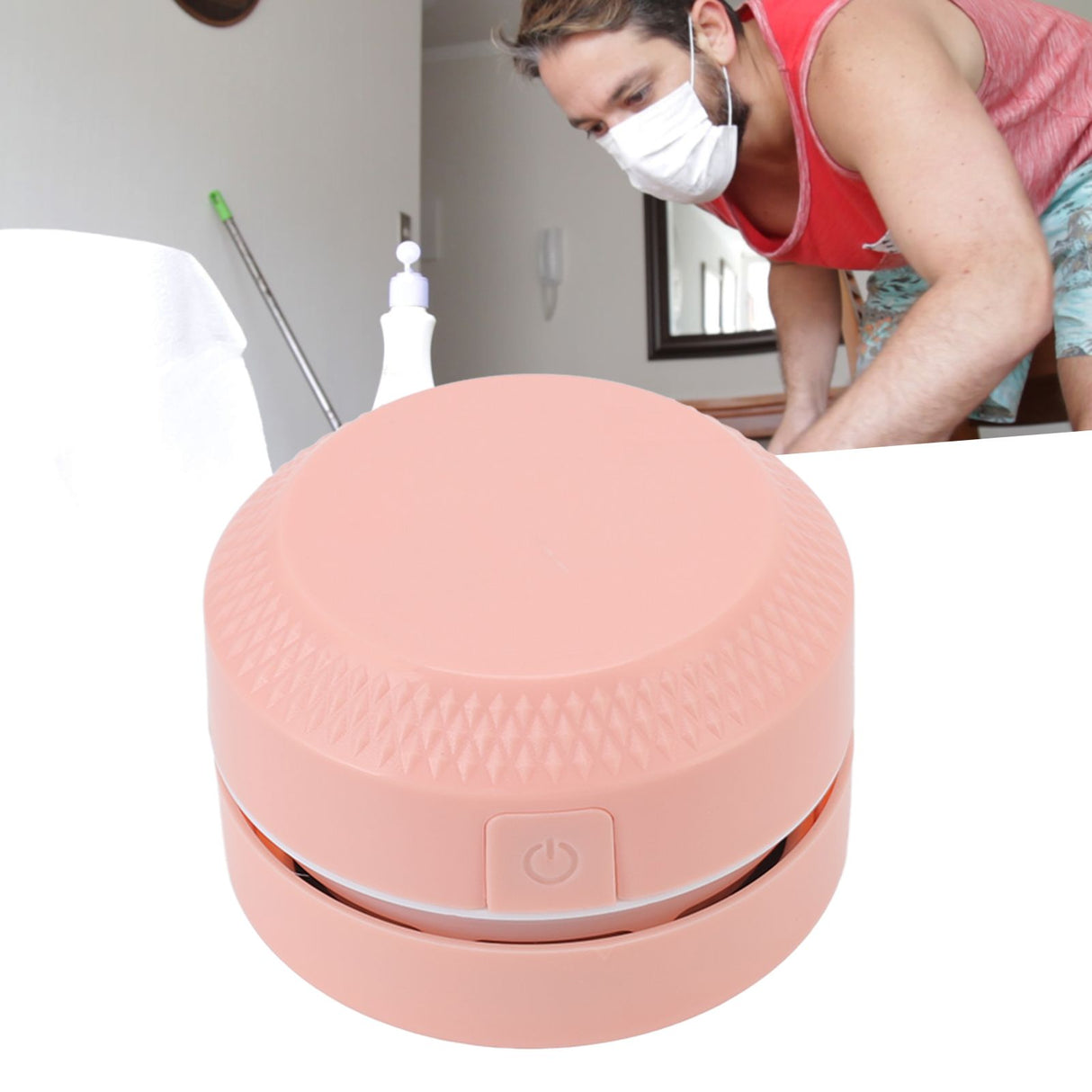 Desk Vacuum Cleaner Mini 5V 10W 360 Degree Rotate USB Charging Desk Cleaner with Flat Mouth Straw for Bar Counter Office
