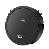 Robot Vacuum Cleaner USB Smart 3 In 1 Suction Sweeping Mopping Function Automatic Vacuum Cleaner for Small Apartments Black