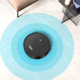 Robot Vacuum Cleaner USB Smart 3 In 1 Suction Sweeping Mopping Function Automatic Vacuum Cleaner for Small Apartments Black - 45-Degree Angle