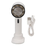Hand Held Cooling Fan Portable USB Rechargeable Small Pocket Fan for Office Traveling White - Front View