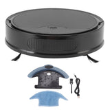 3 in 1 Robot Vacuum Cleaner Smart APP Remote Control 2000Pa Strong Suction USB Charging Sweeping Robot for Home Black