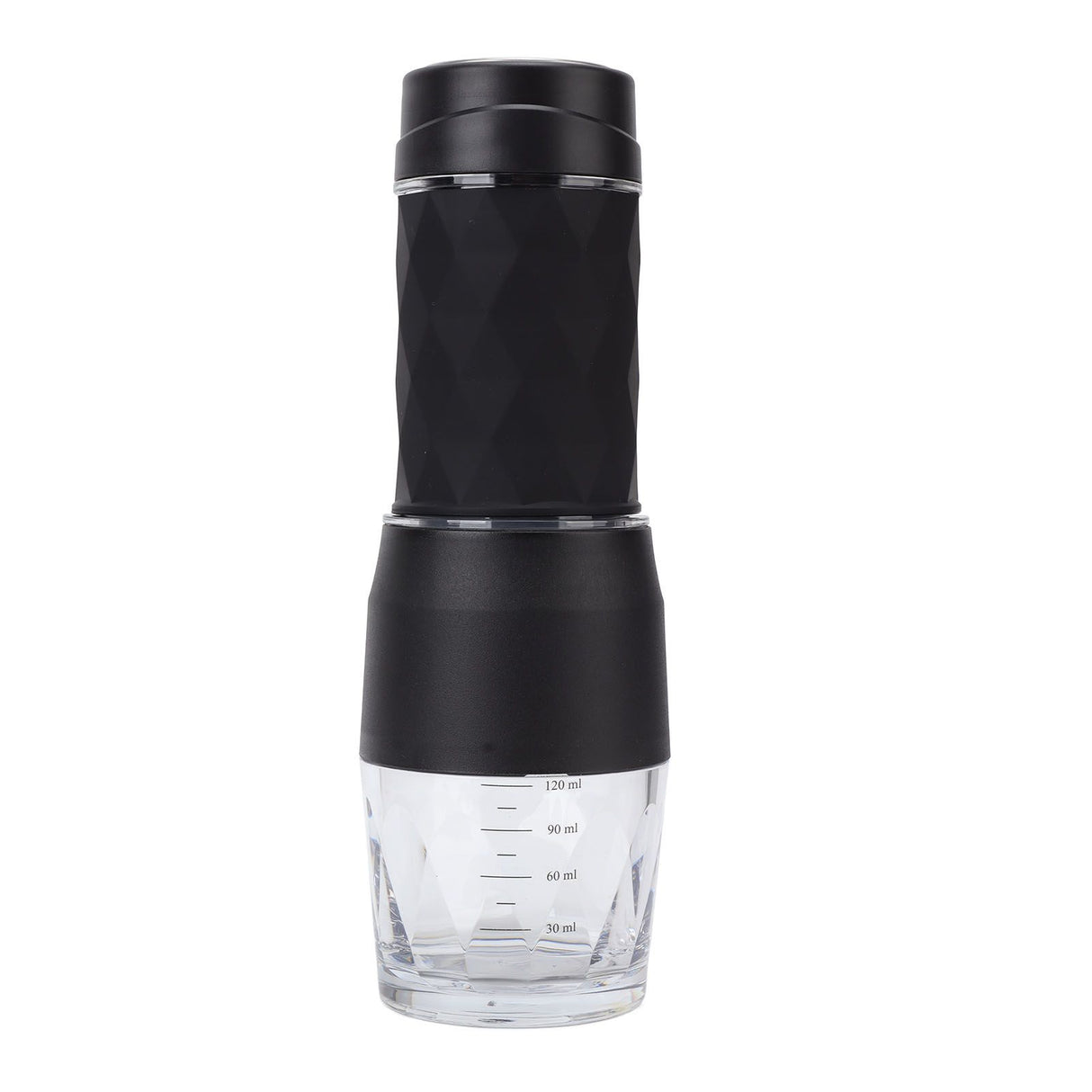 Maual Hand Coffee Maker Portable Travel Coffee Machine Compatible Ground Coffee and Coffee Capsule for Outdoor Black