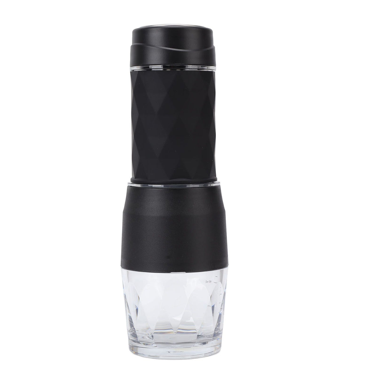 Maual Hand Coffee Maker Portable Travel Coffee Machine Compatible Ground Coffee and Coffee Capsule for Outdoor Black