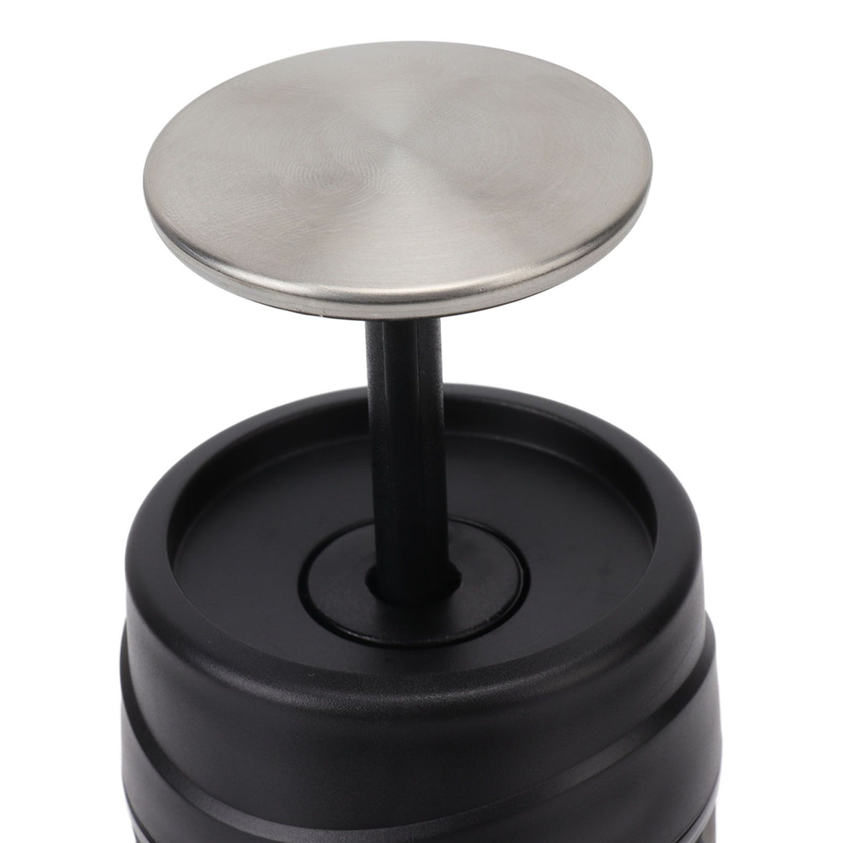 Maual Hand Coffee Maker Portable Travel Coffee Machine Compatible Ground Coffee and Coffee Capsule for Outdoor Black