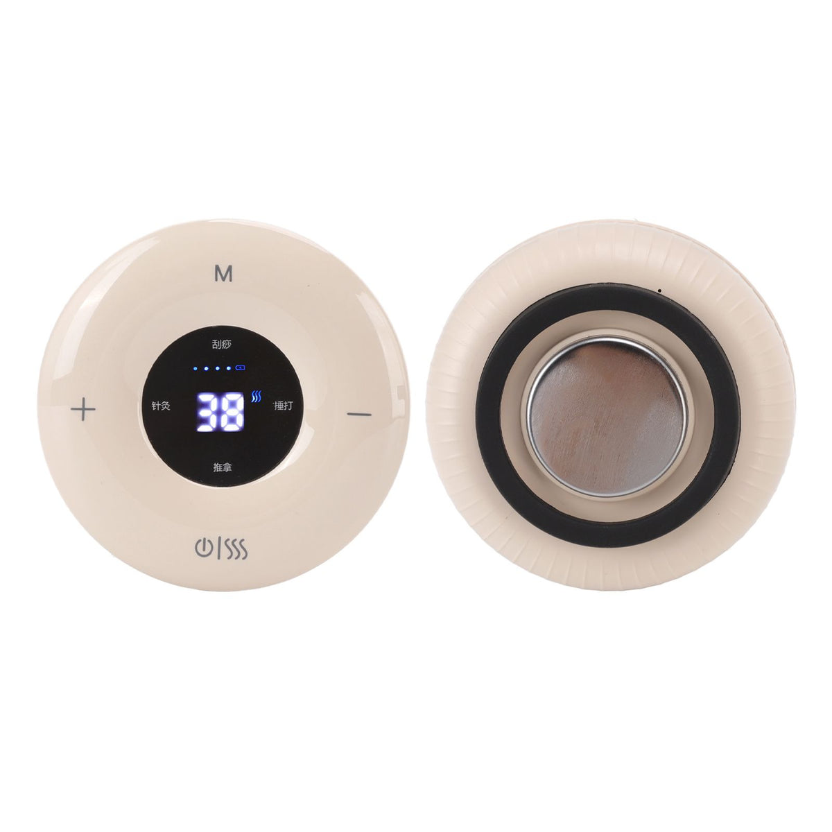 Electric Gua Sha Scrapping Massager USB Charging Multi Function Physical Gua Sha Massager with Heat and Suction for Home Apricot Yellow