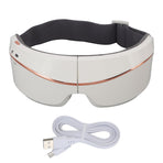 Eye Massager Smart Bluetooth Heating Vibration USB Charging Eye Massage Machine for Home Dorm White