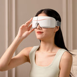 Eye Massager Smart Bluetooth Heating Vibration USB Charging Eye Massage Machine for Home Dorm White