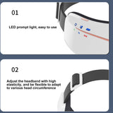 Eye Massager Smart Bluetooth Heating Vibration USB Charging Eye Massage Machine for Home Dorm White - Extra Image