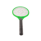 Electric Fly Swatter Racket Professional Triple Layer Large Mesh Safety Mosquito Bat for Home Camping Outdoor Green