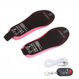 Heated Insoles DIY Cuttable Smart Remote Control USB Rechargeable Electric Heating Insoles for Men Women Outdoor Size 35‑40