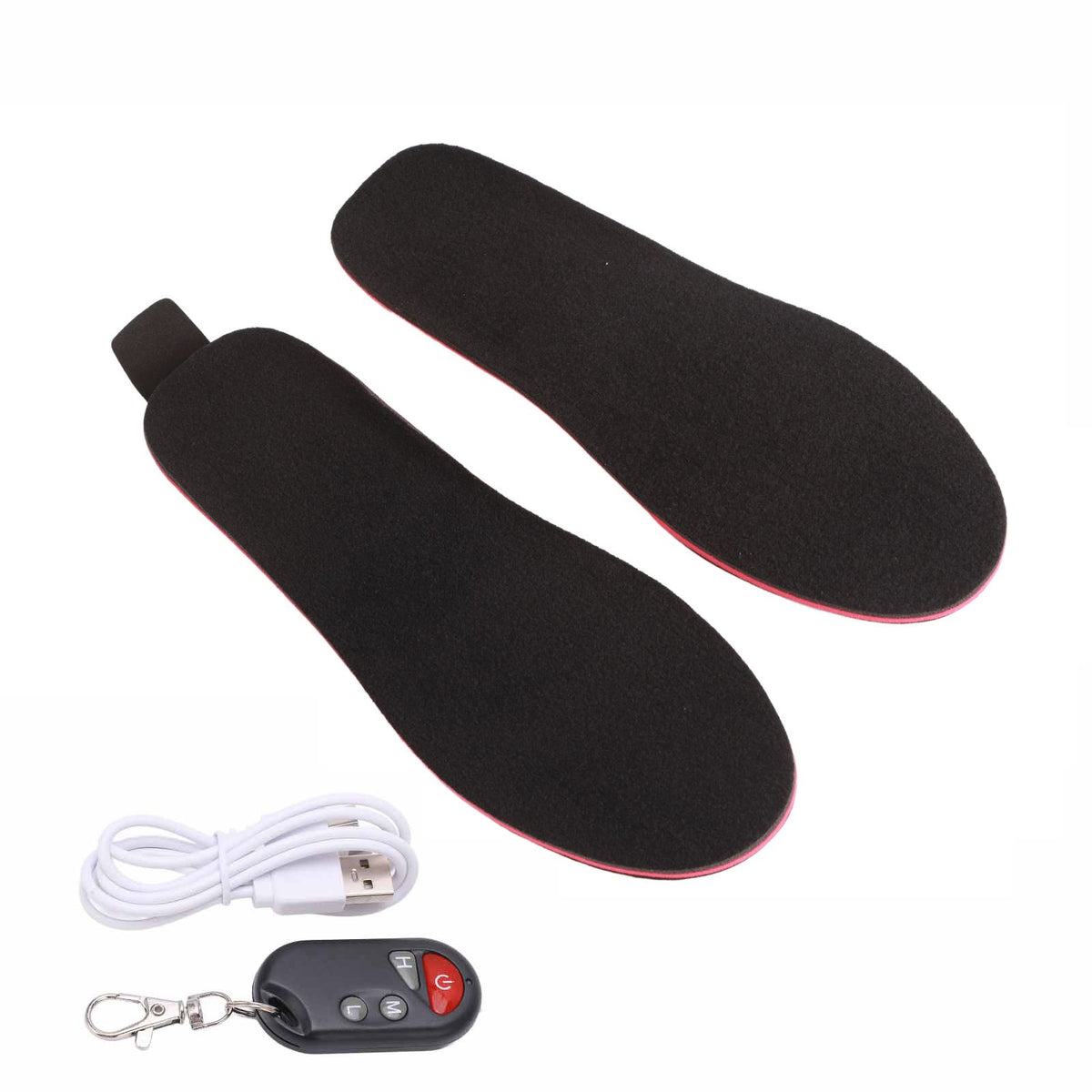 Heated Insoles DIY Cuttable Smart Remote Control USB Rechargeable Electric Heating Insoles for Men Women Outdoor Size 35‑40