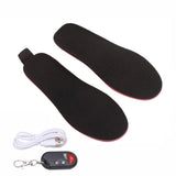 Heated Insoles DIY Cuttable Smart Remote Control USB Rechargeable Electric Heating Insoles for Men Women Outdoor Size 35‑40