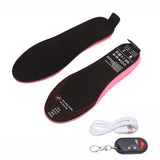 Heated Insoles DIY Cuttable Smart Remote Control USB Rechargeable Electric Heating Insoles for Men Women Outdoor Size 35‑40