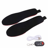 Heated Insoles DIY Cuttable Smart Remote Control USB Rechargeable Electric Heating Insoles for Men Women Outdoor Size 41‑45