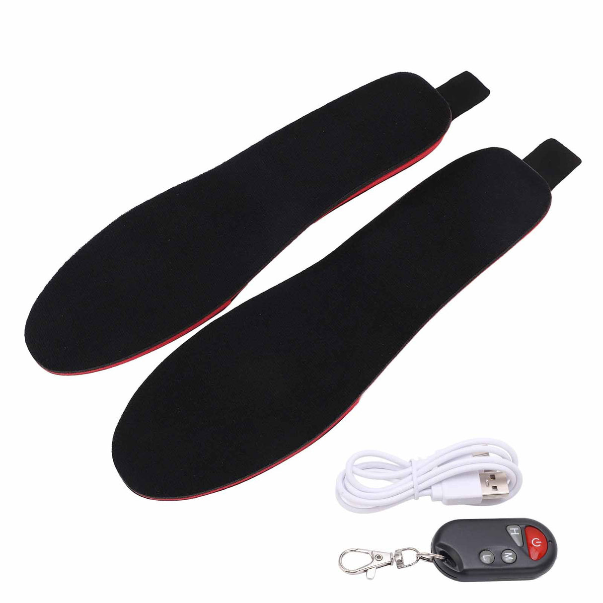 Heated Insoles DIY Cuttable Smart Remote Control USB Rechargeable Electric Heating Insoles for Men Women Outdoor Size 41‑45