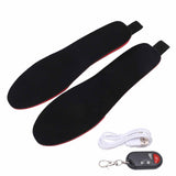 Heated Insoles DIY Cuttable Smart Remote Control USB Rechargeable Electric Heating Insoles for Men Women Outdoor Size 41‑45