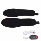 Heated Insoles DIY Cuttable Smart Remote Control USB Rechargeable Electric Heating Insoles for Men Women Outdoor Size 41‑45
