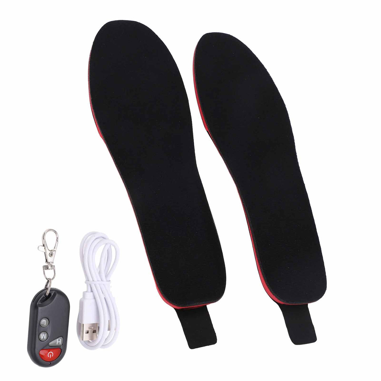 Heated Insoles DIY Cuttable Smart Remote Control USB Rechargeable Electric Heating Insoles for Men Women Outdoor Size 41‑45