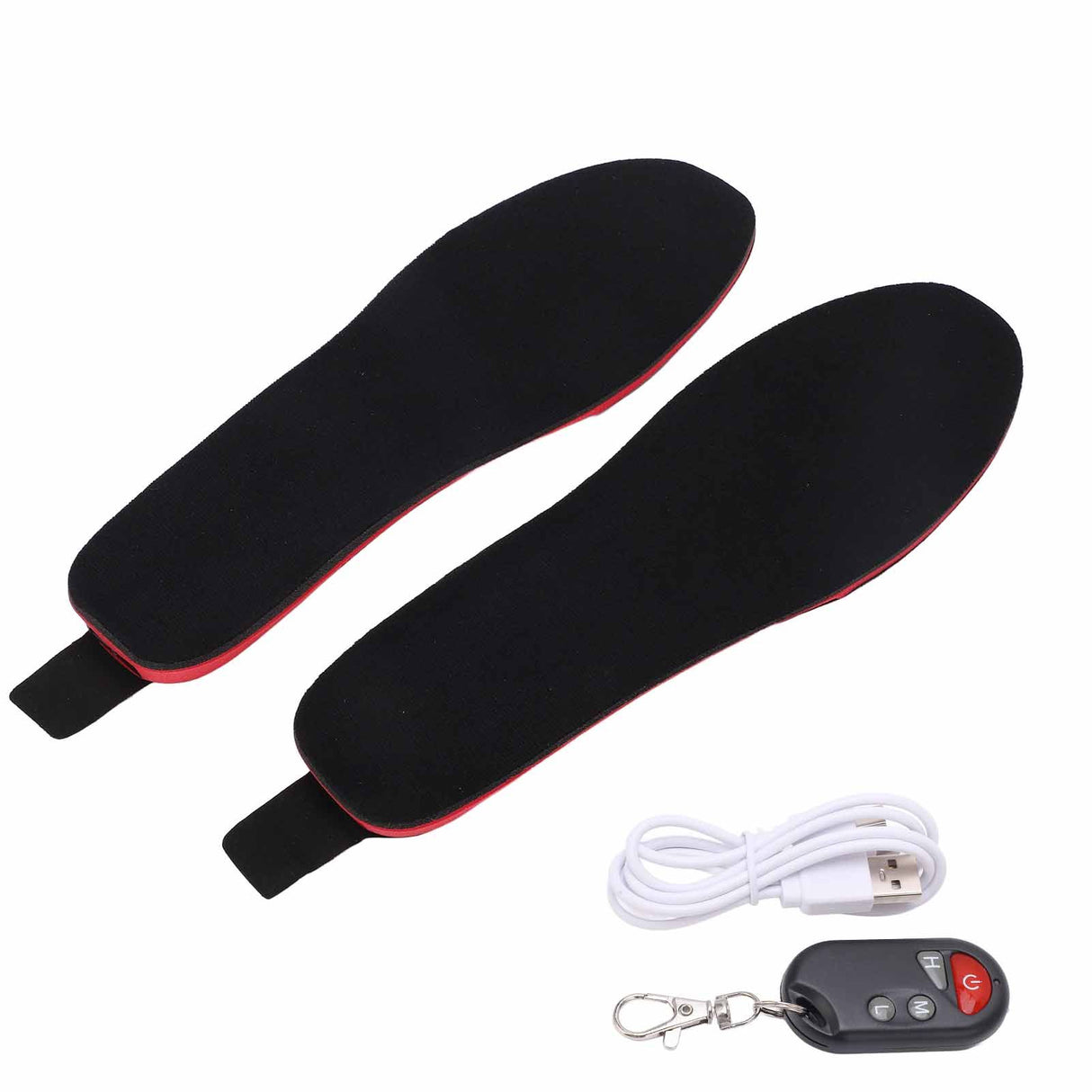 Heated Insoles DIY Cuttable Smart Remote Control USB Rechargeable Electric Heating Insoles for Men Women Outdoor Size 41‑45