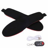 Heated Insoles DIY Cuttable Smart Remote Control USB Rechargeable Electric Heating Insoles for Men Women Outdoor Size 41‑45