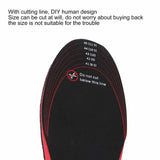 Heated Insoles DIY Cuttable Smart Remote Control USB Rechargeable Electric Heating Insoles for Men Women Outdoor Size 41‑45 - Extra Image