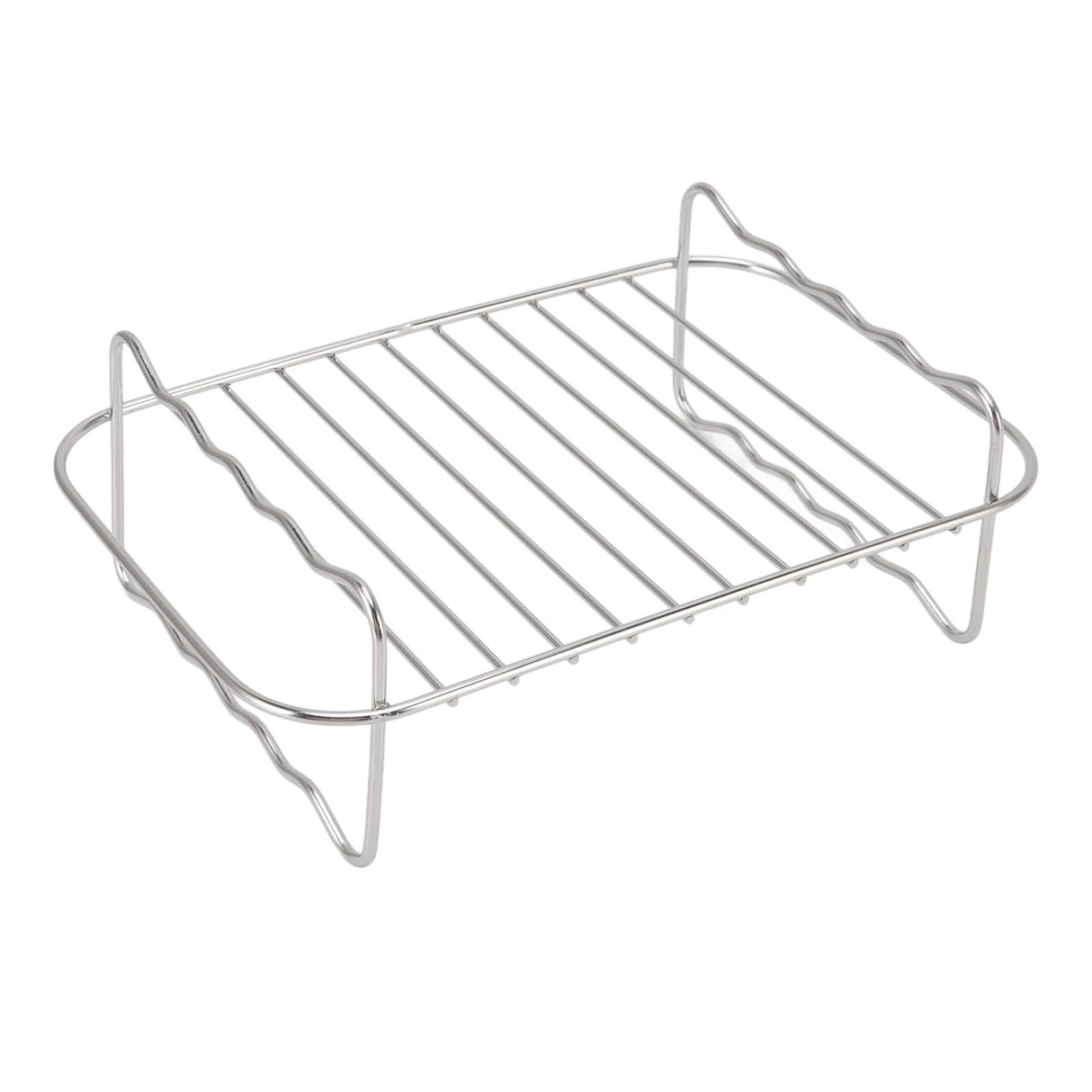 Fryer Rack Stainless Steel Rectangle Double Layer Fryer Accessory for NINJA FOOD 8QT Dual Basket Fryer