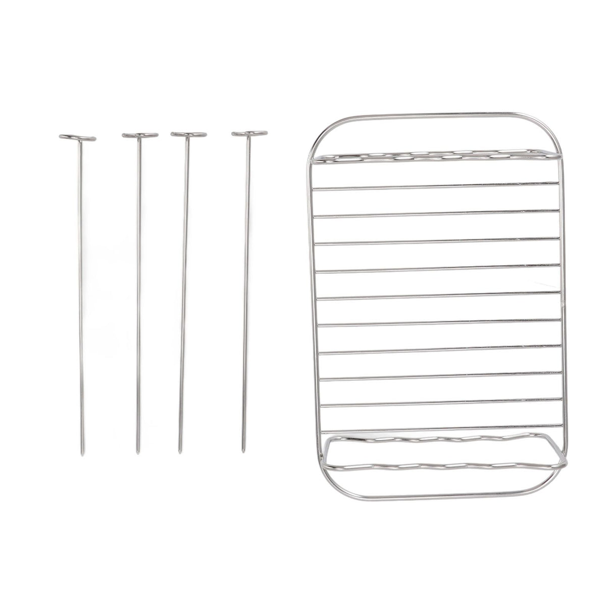Fryer Rack Stainless Steel Rectangle Double Layer Fryer Accessory for NINJA FOOD 8QT Dual Basket Fryer