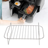 Fryer Rack Stainless Steel Rectangle Double Layer Fryer Accessory for NINJA FOOD 8QT Dual Basket Fryer